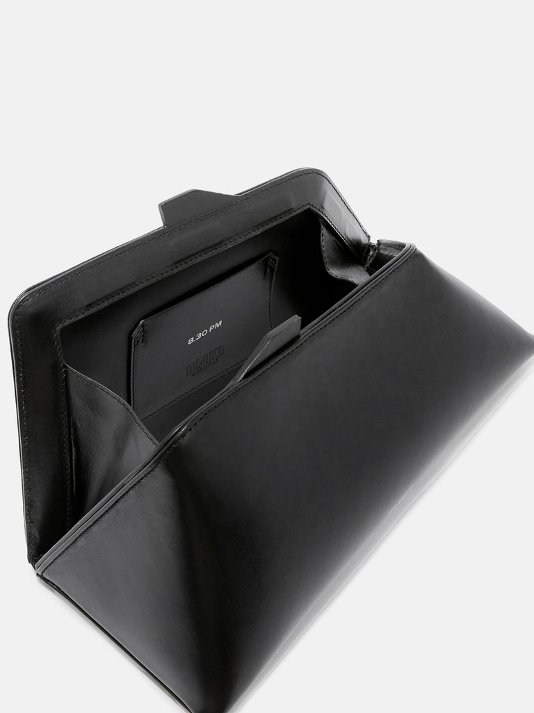 ''8.30 PM'' black oversized clutch