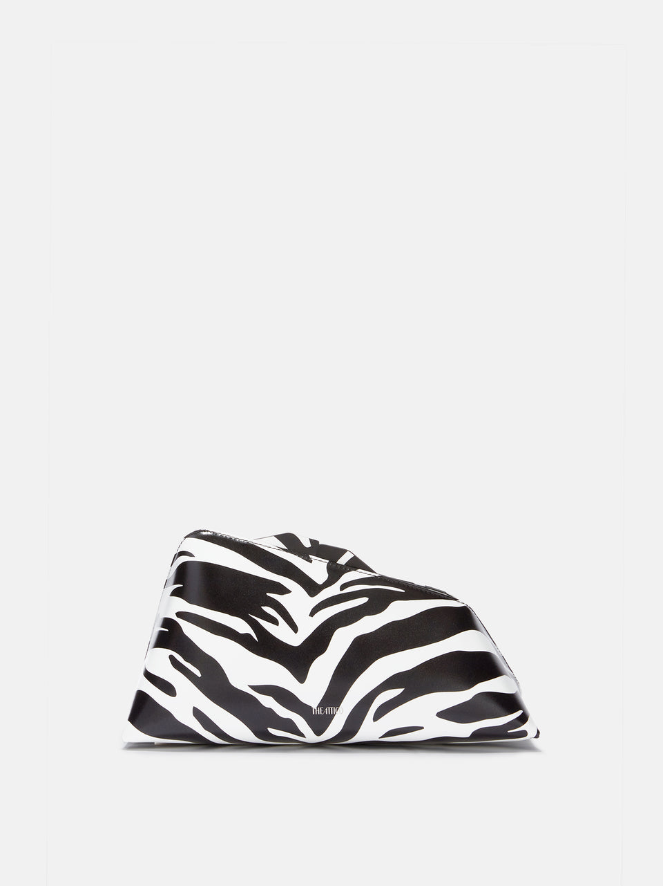 ''8.30 PM'' black and white oversized clutch