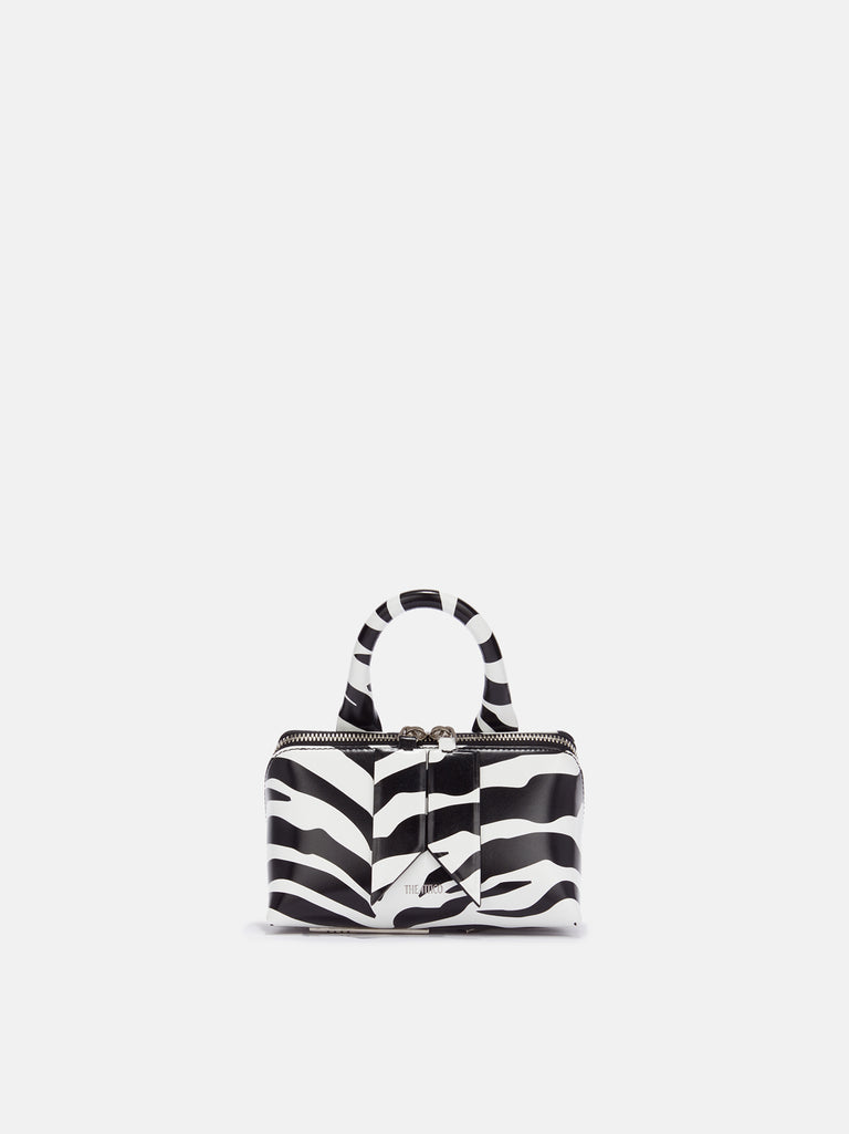 ''Friday'' white and black mini bag