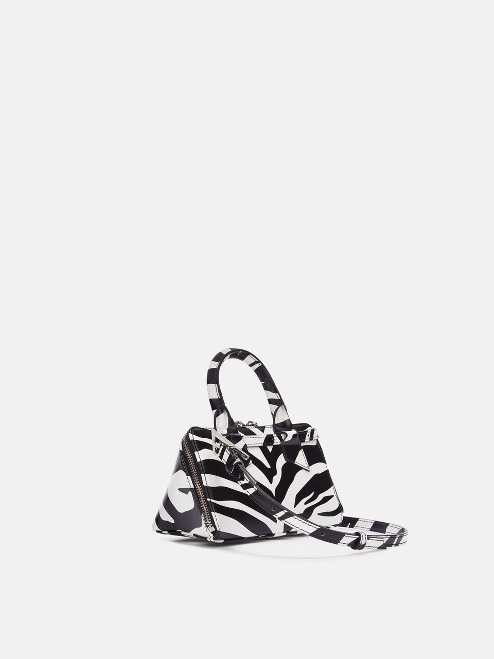 ''Friday'' white and black mini bag