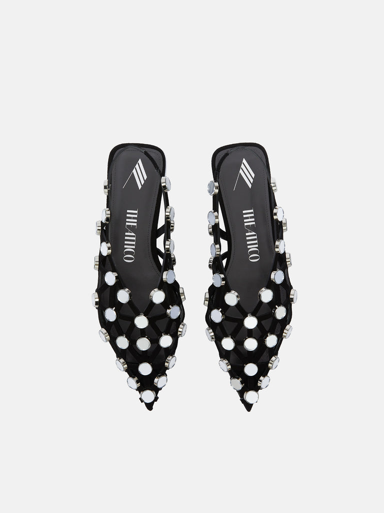 ''Grid'' ballerina black
