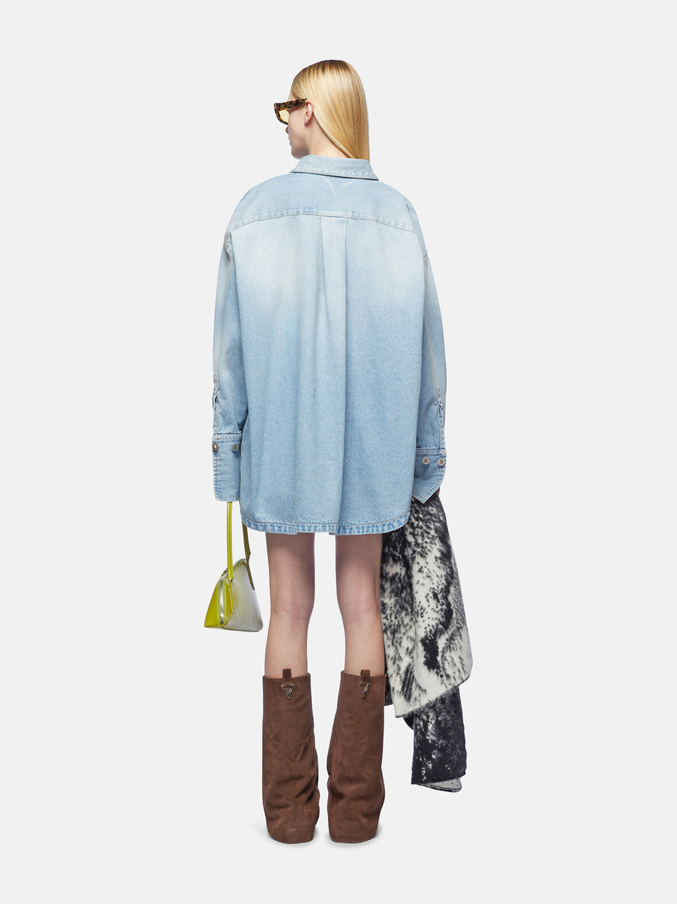 ''Diana'' light blue denim shirt jacket