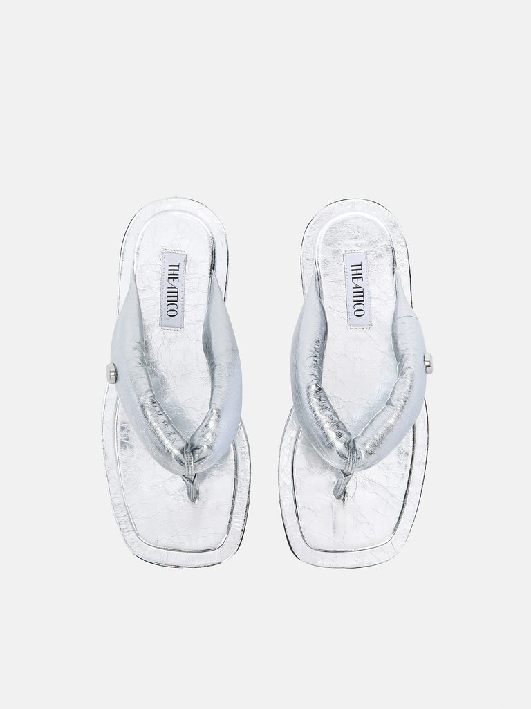 ''Indie'' silver flat thong