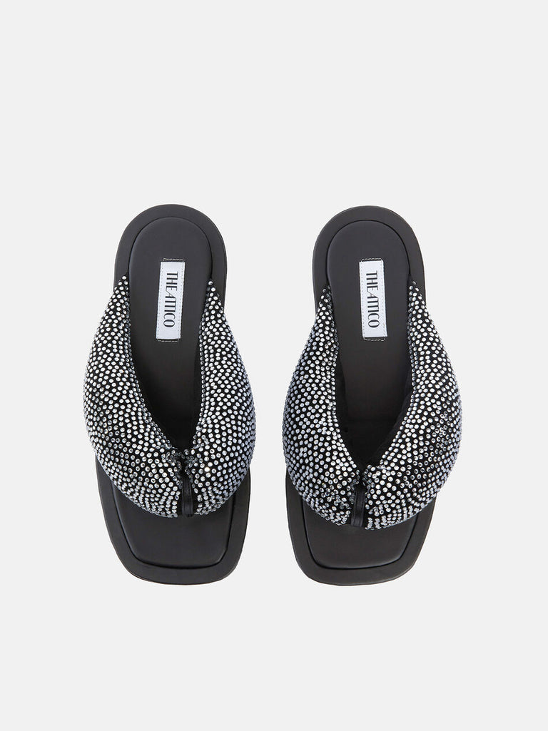 Infradito ''Indie Max'' black e crystal