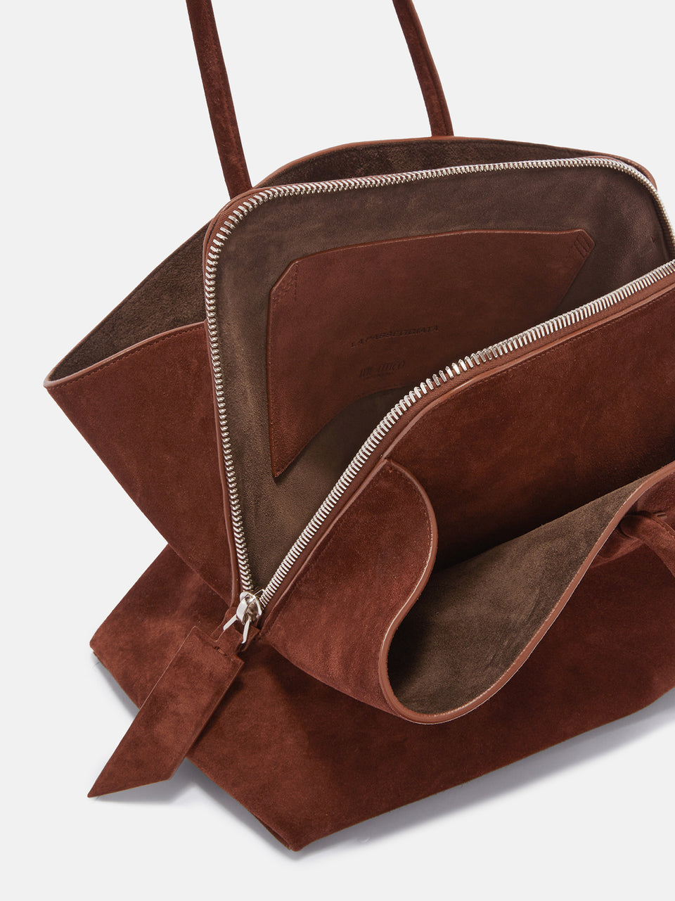 Top handle ''La Passeggiata Medium'' light chocolate