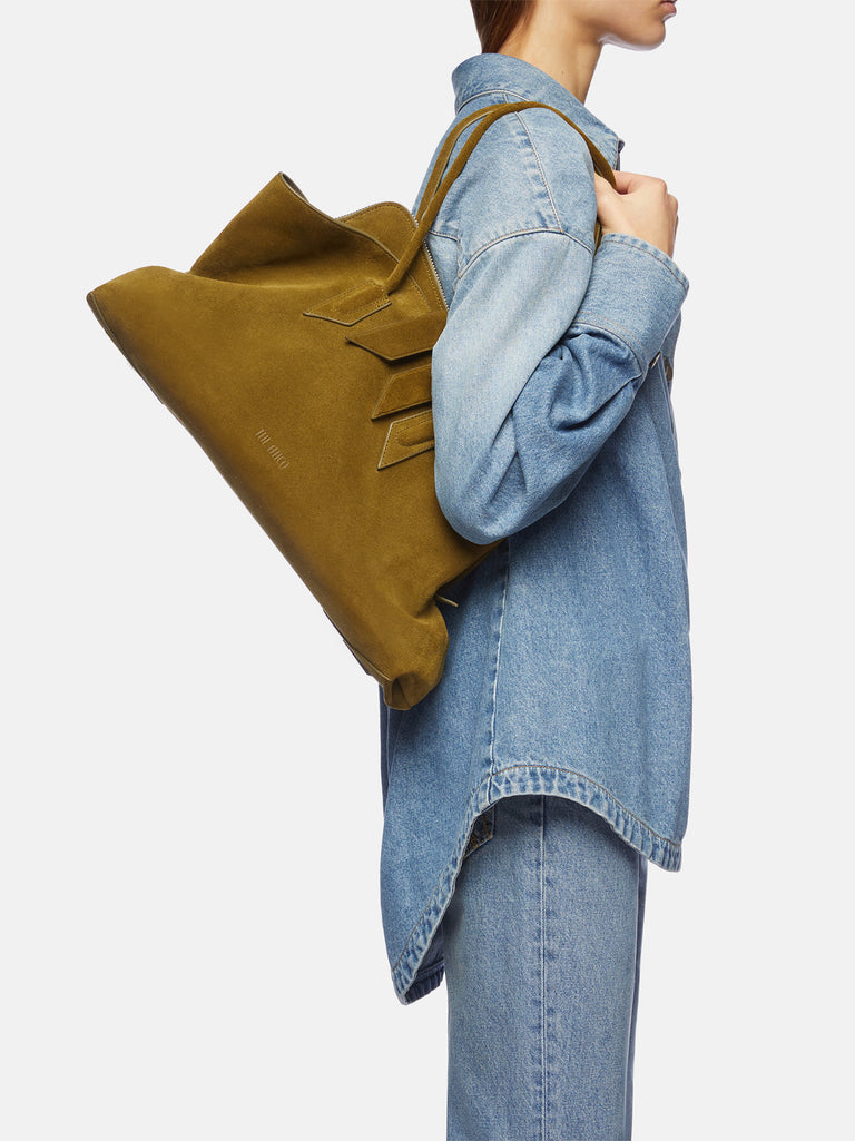 ''La Passeggiata Medium'' khaki top handle