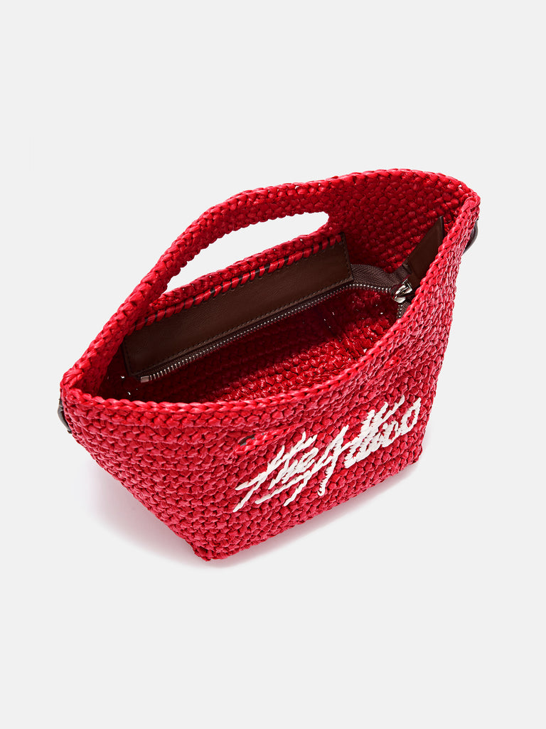 ''Via dei Giardini 15'' red tote bag