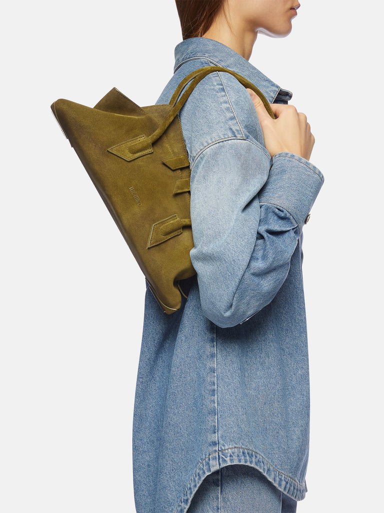 ''La Passeggiata Small'' khaki top handle