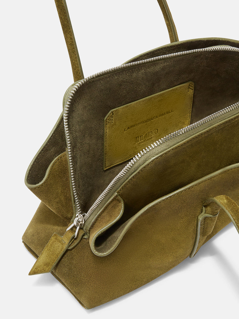 ''La Passeggiata Small'' khaki top handle