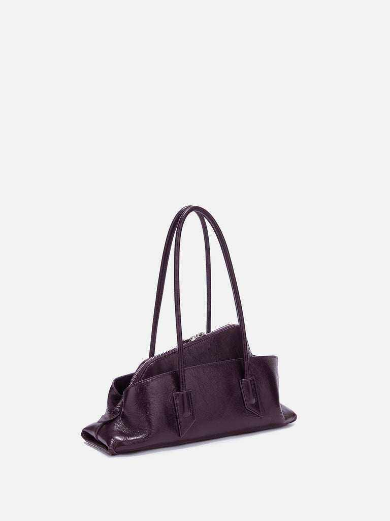 ''La Passeggiata Small'' dark violet top handle