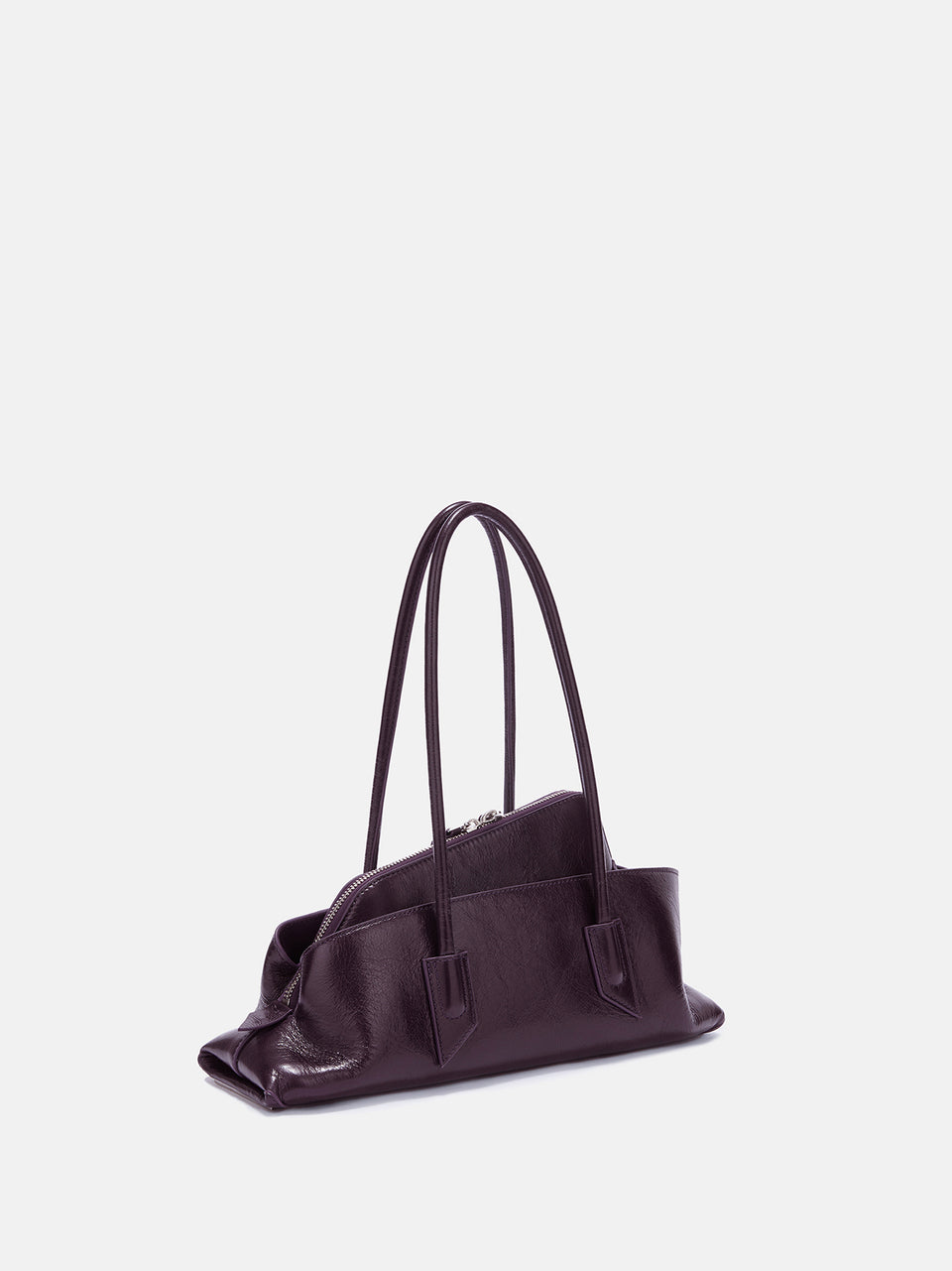 ''La Passeggiata Small'' dark violet top handle
