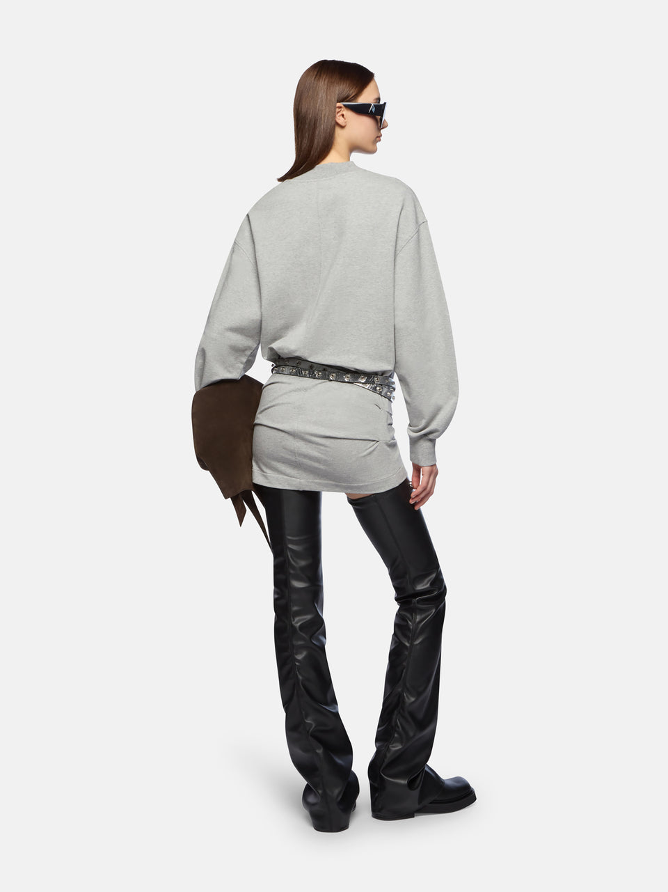 Mini abito melange grey