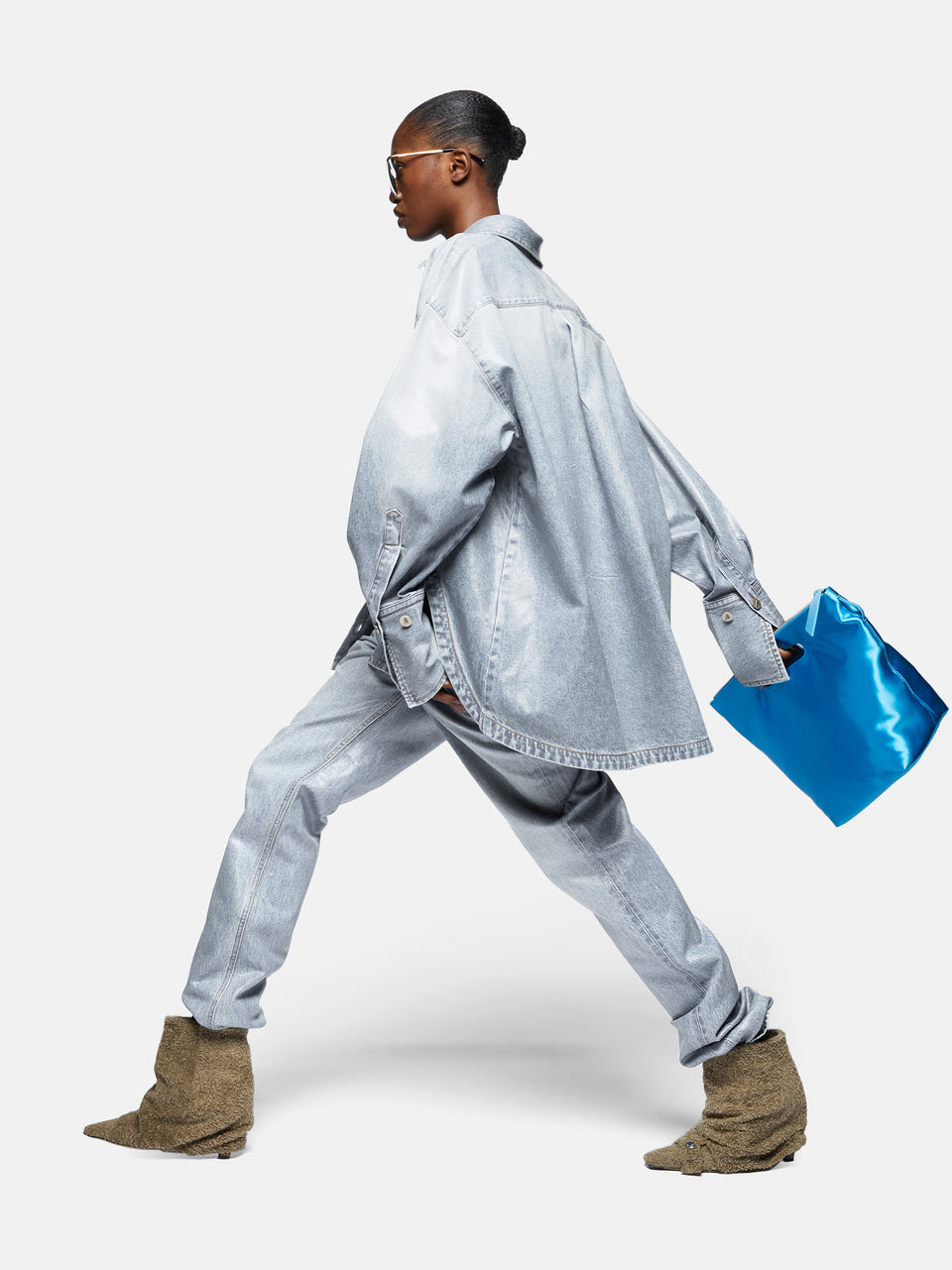 ''Diana'' sky blue shirt jacket