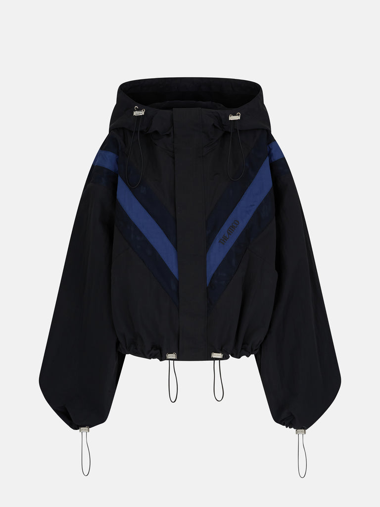 Blue and black bomber