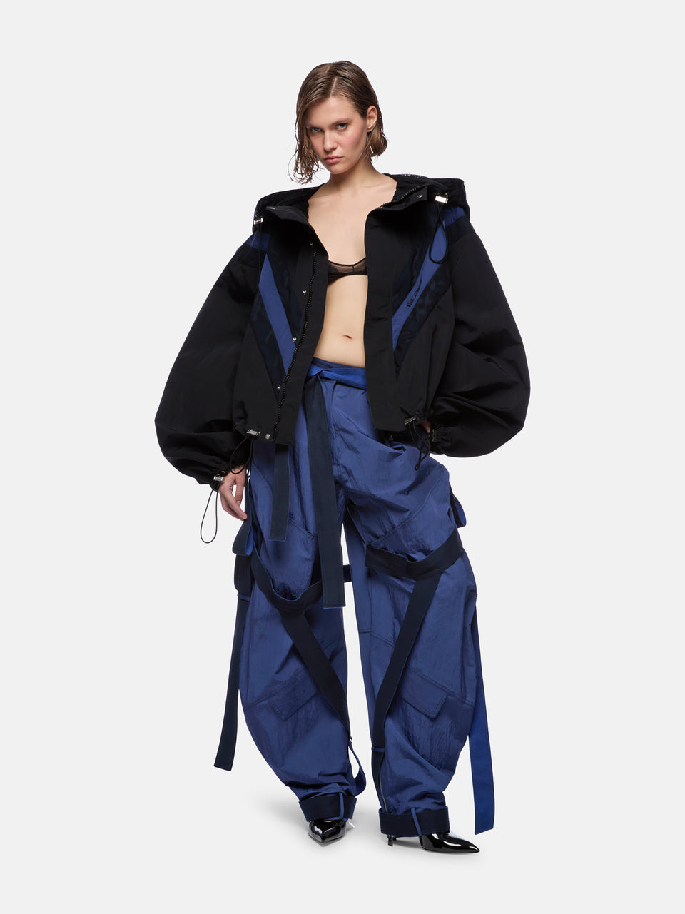 Bomber black e blue