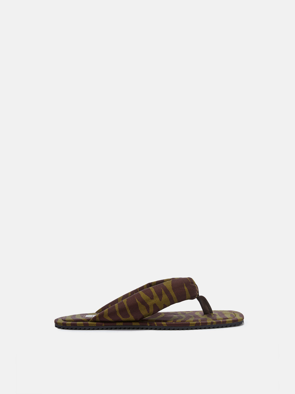 Infradito ''Indie'' dark green e dark brown