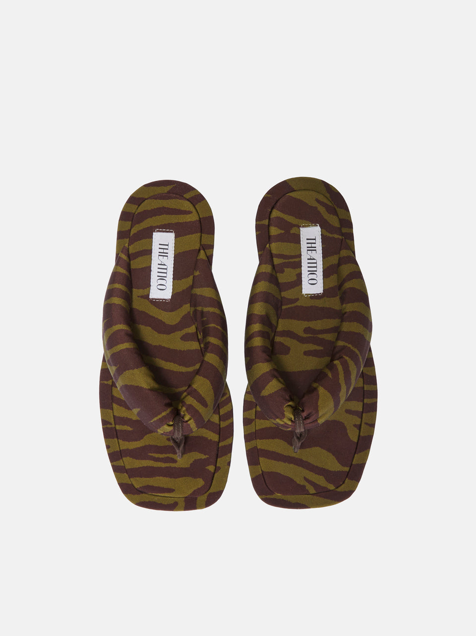 Infradito ''Indie'' dark green e dark brown
