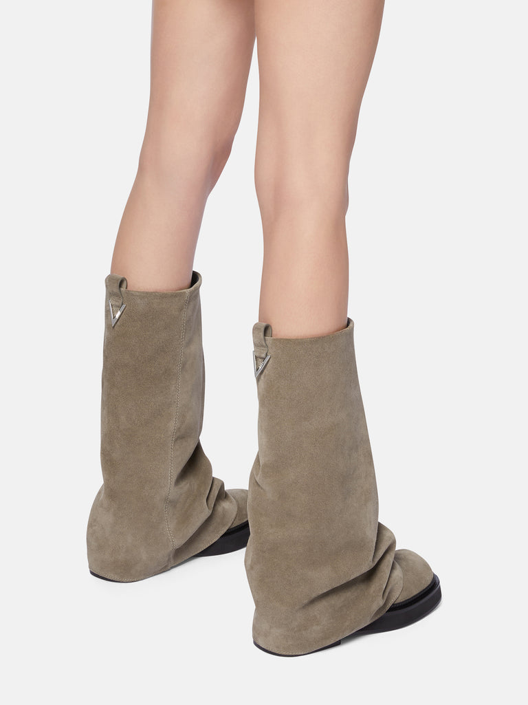 ''Robin'' taupe combat boot
