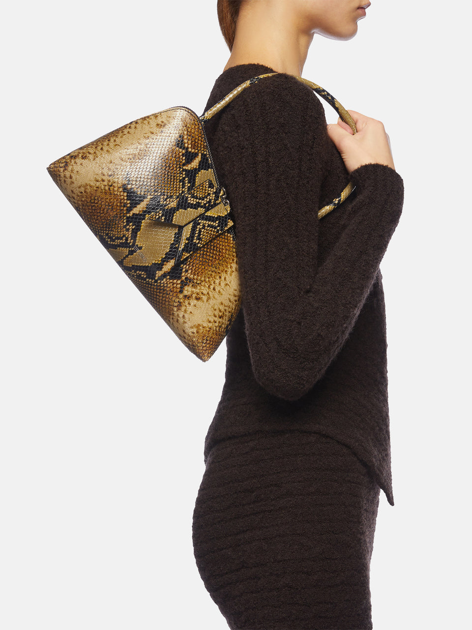 ''Sunrise'' black and sahara shoulder bag