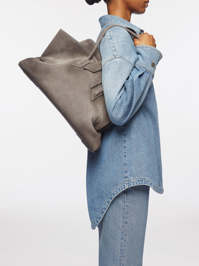 ''La Passeggiata Medium'' dark grey top handle