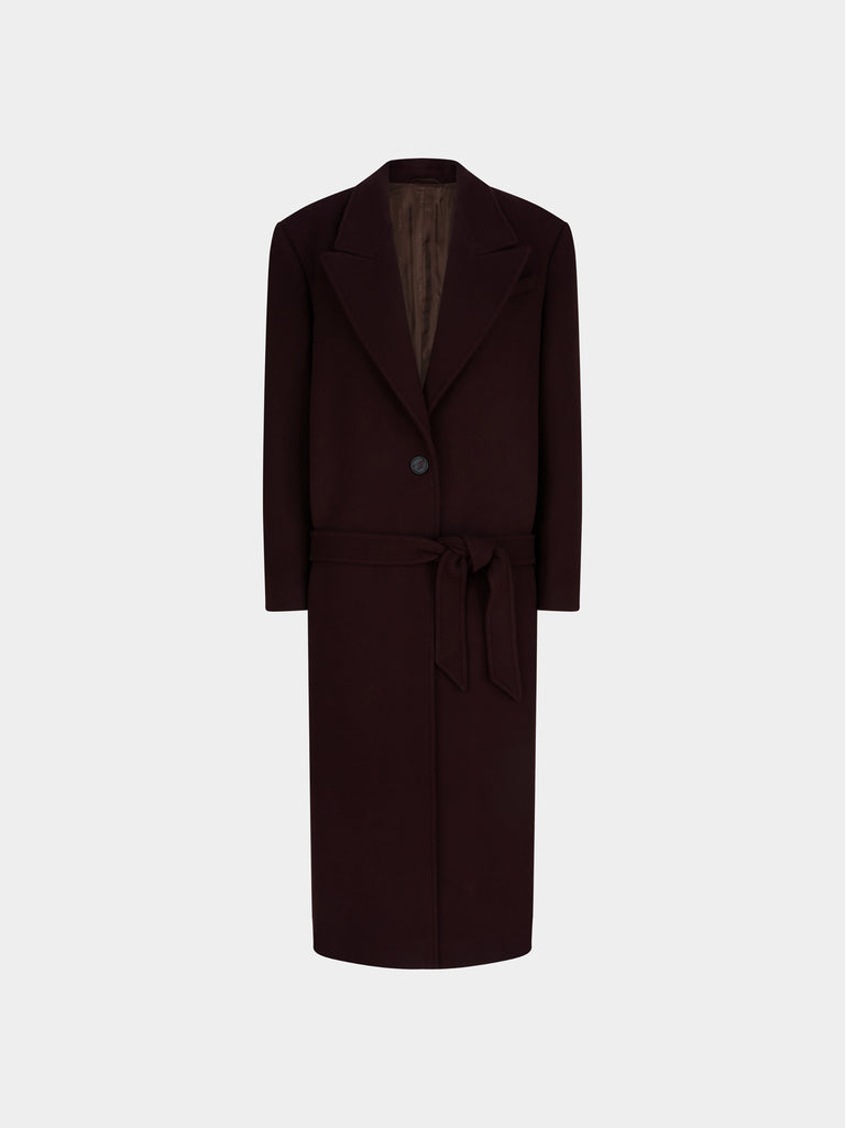 Cappotto lungo burgundy