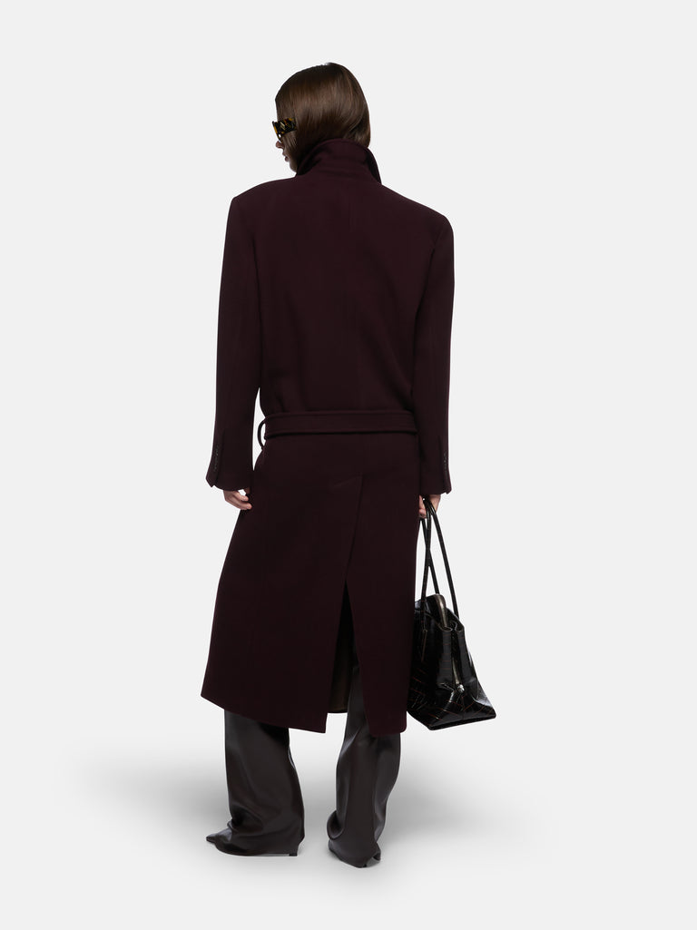 Burgundy long coat