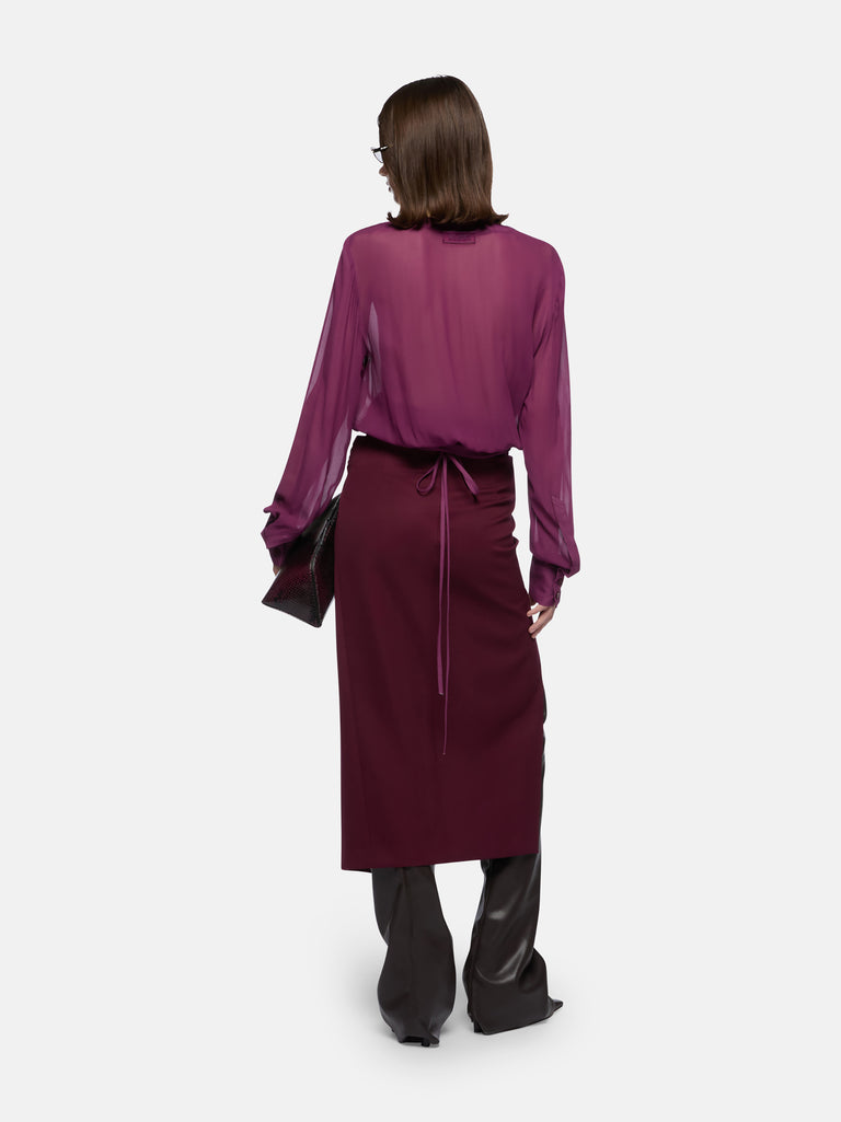 Gonna midi burgundy