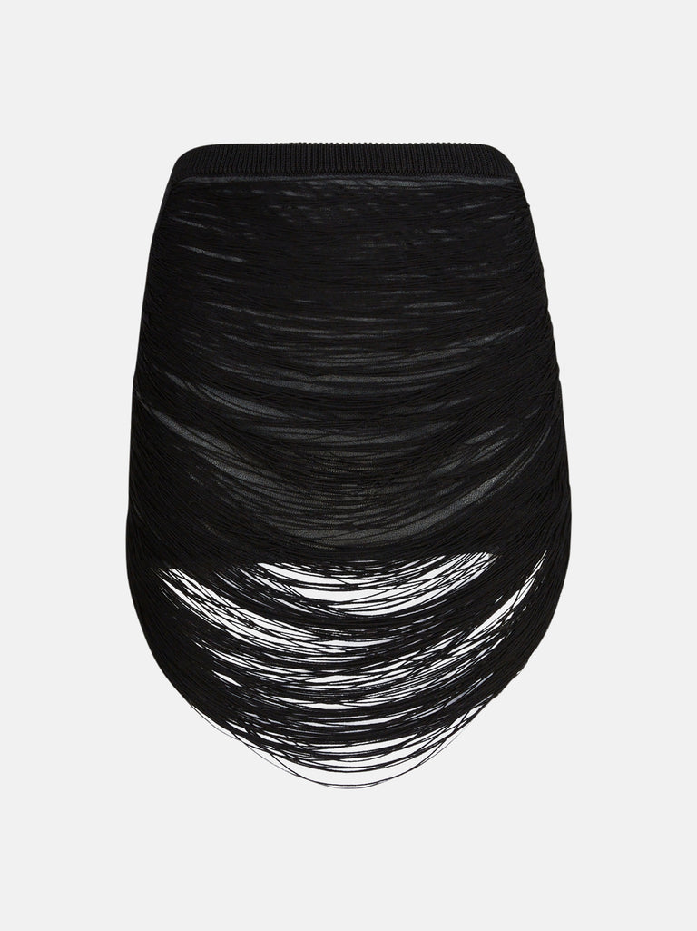Black midi skirt