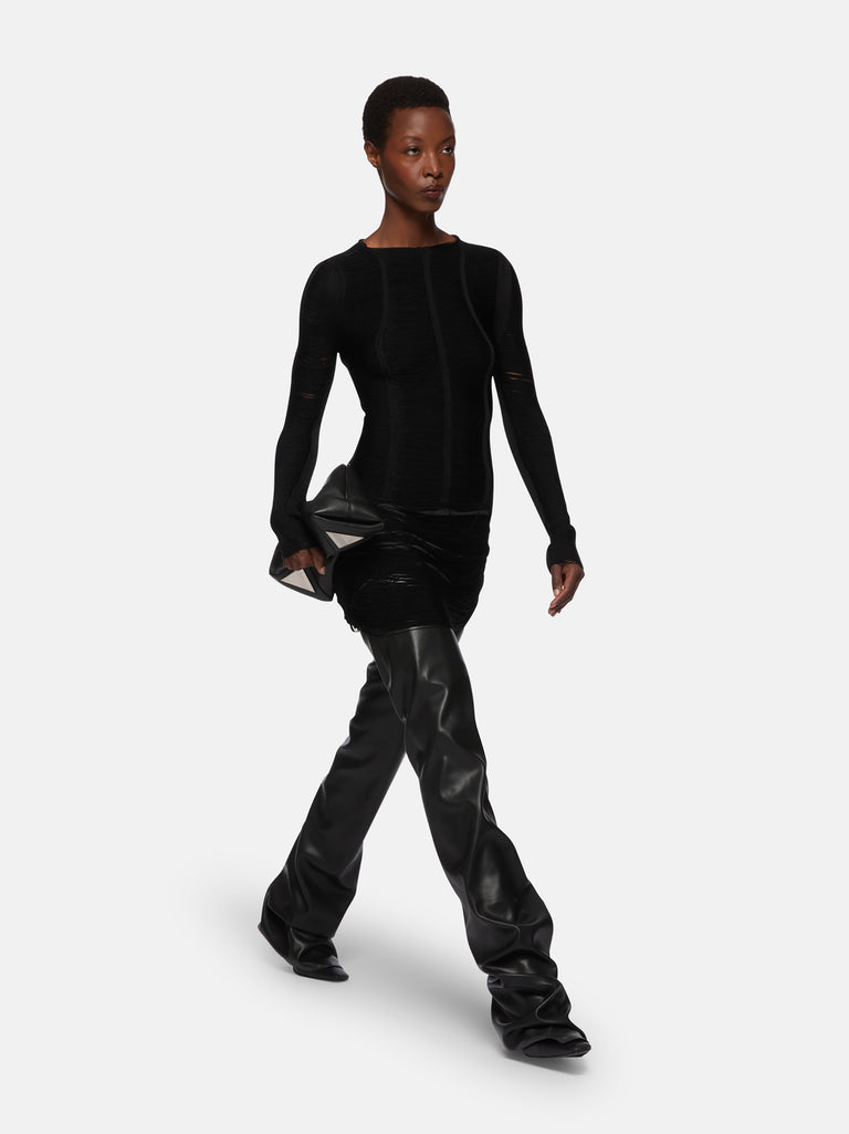 Black midi skirt