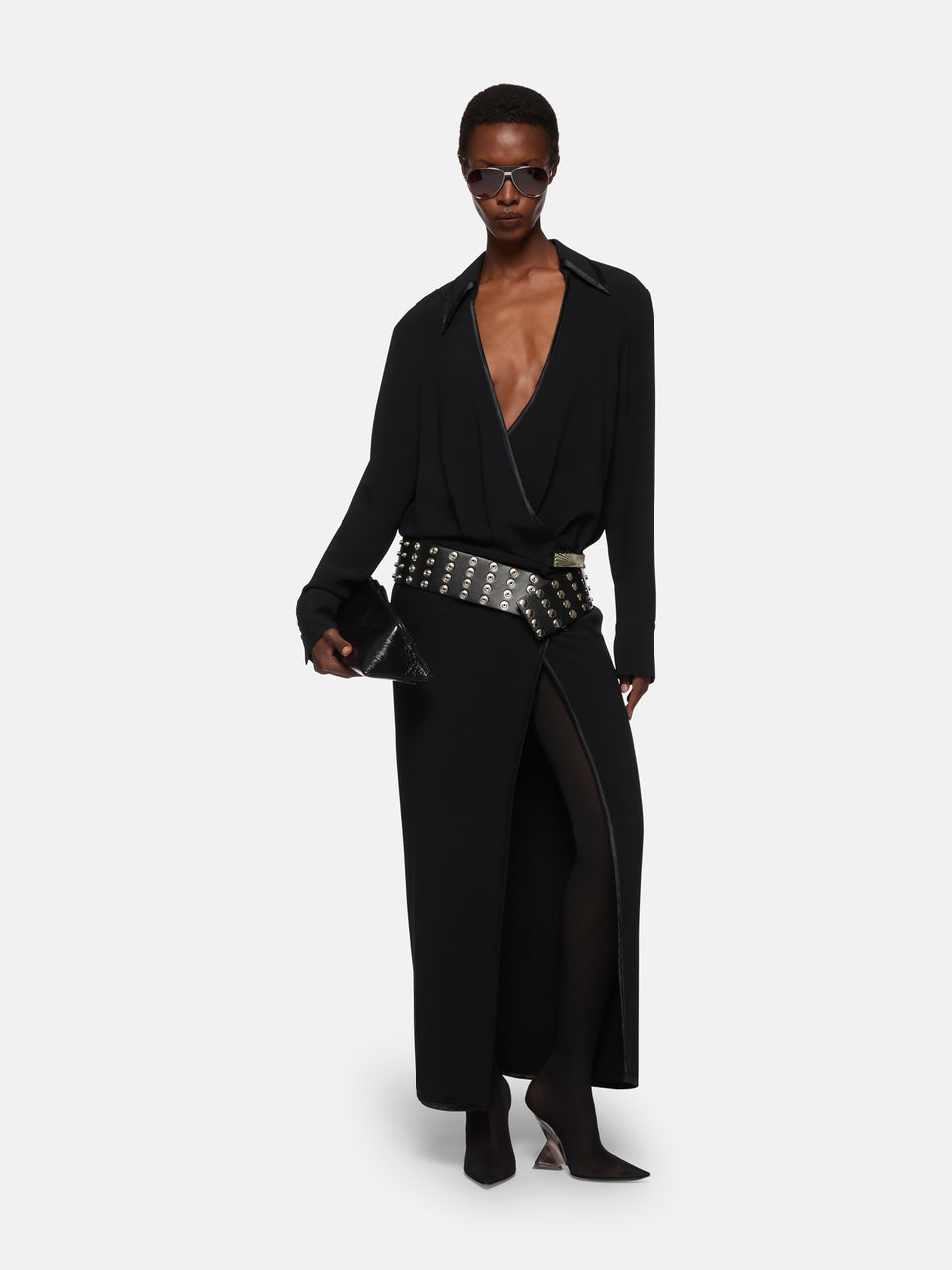 Black midi dress