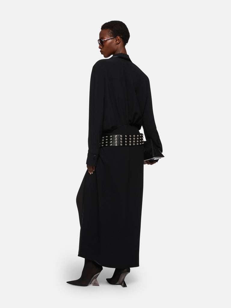 Black midi dress