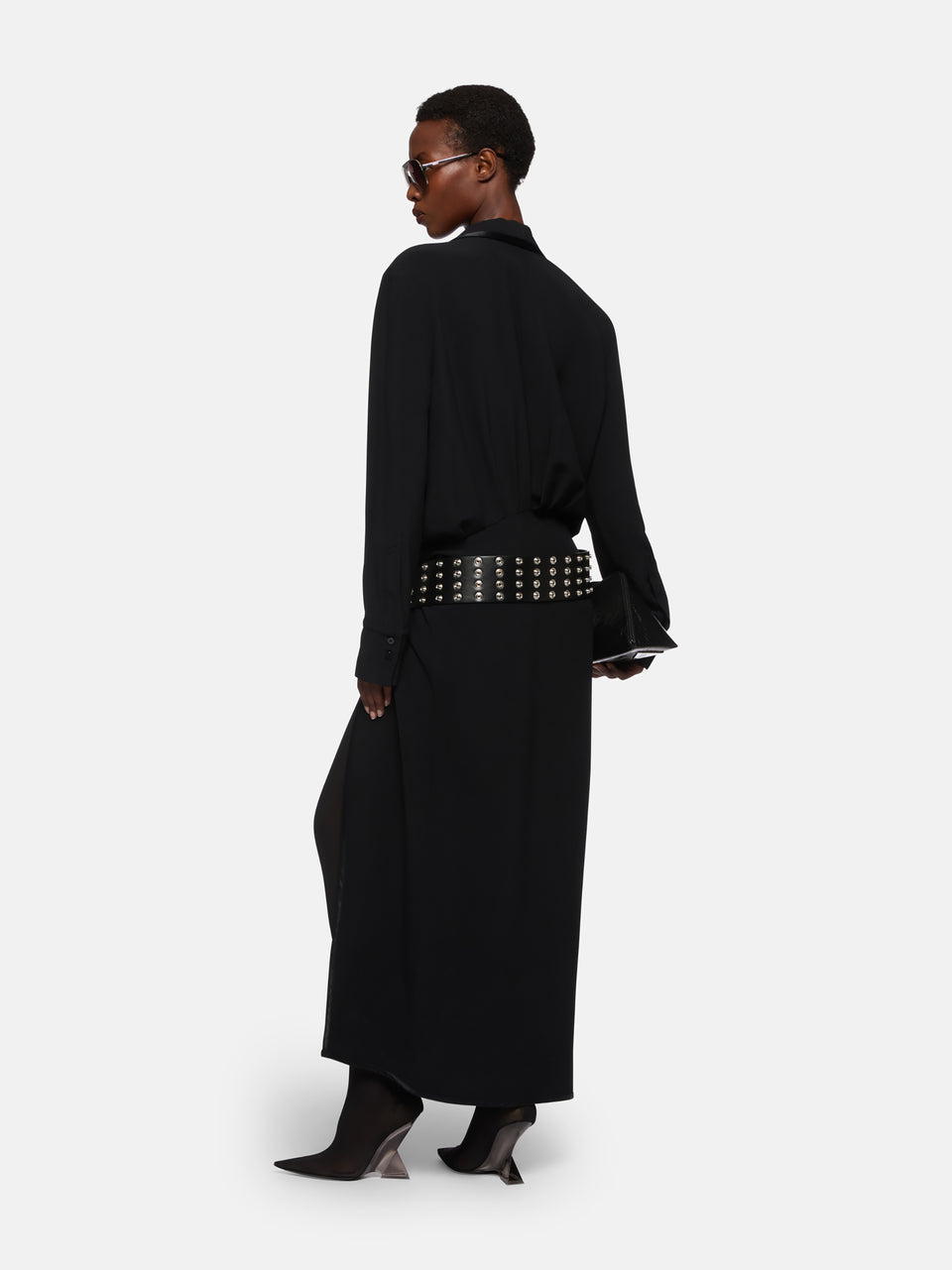 Black midi dress