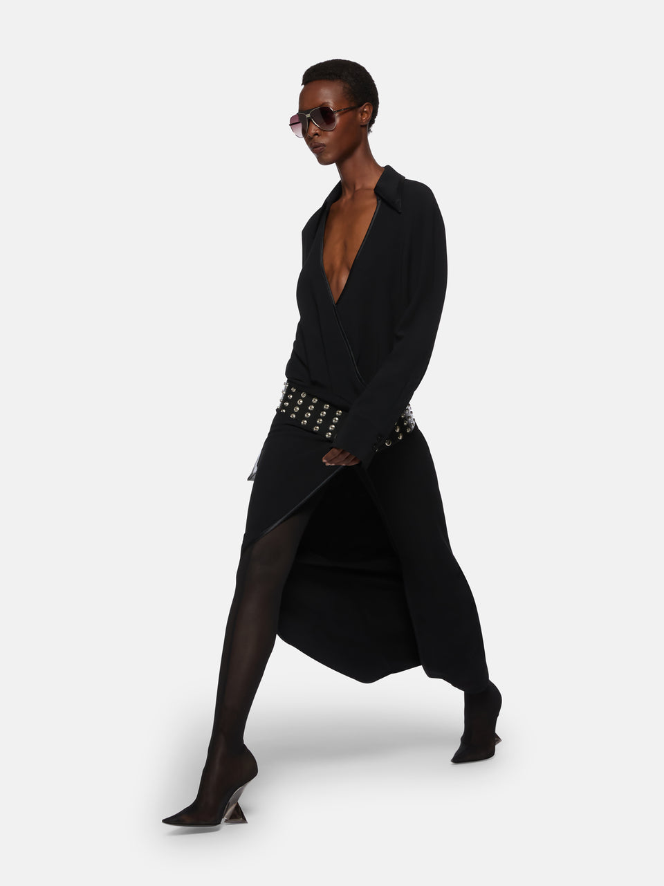 Black midi dress
