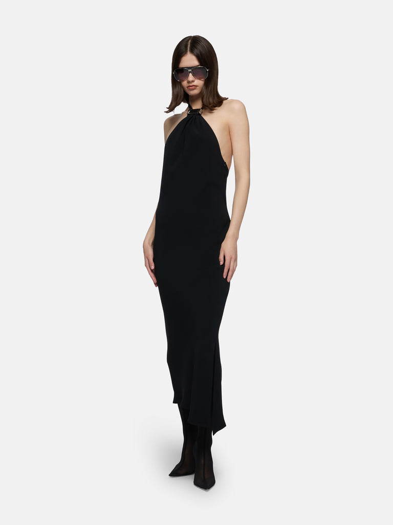 Black midi dress