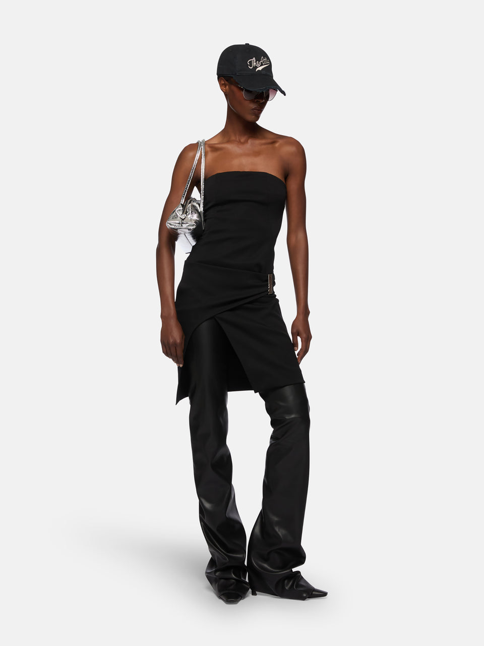 Black midi dress