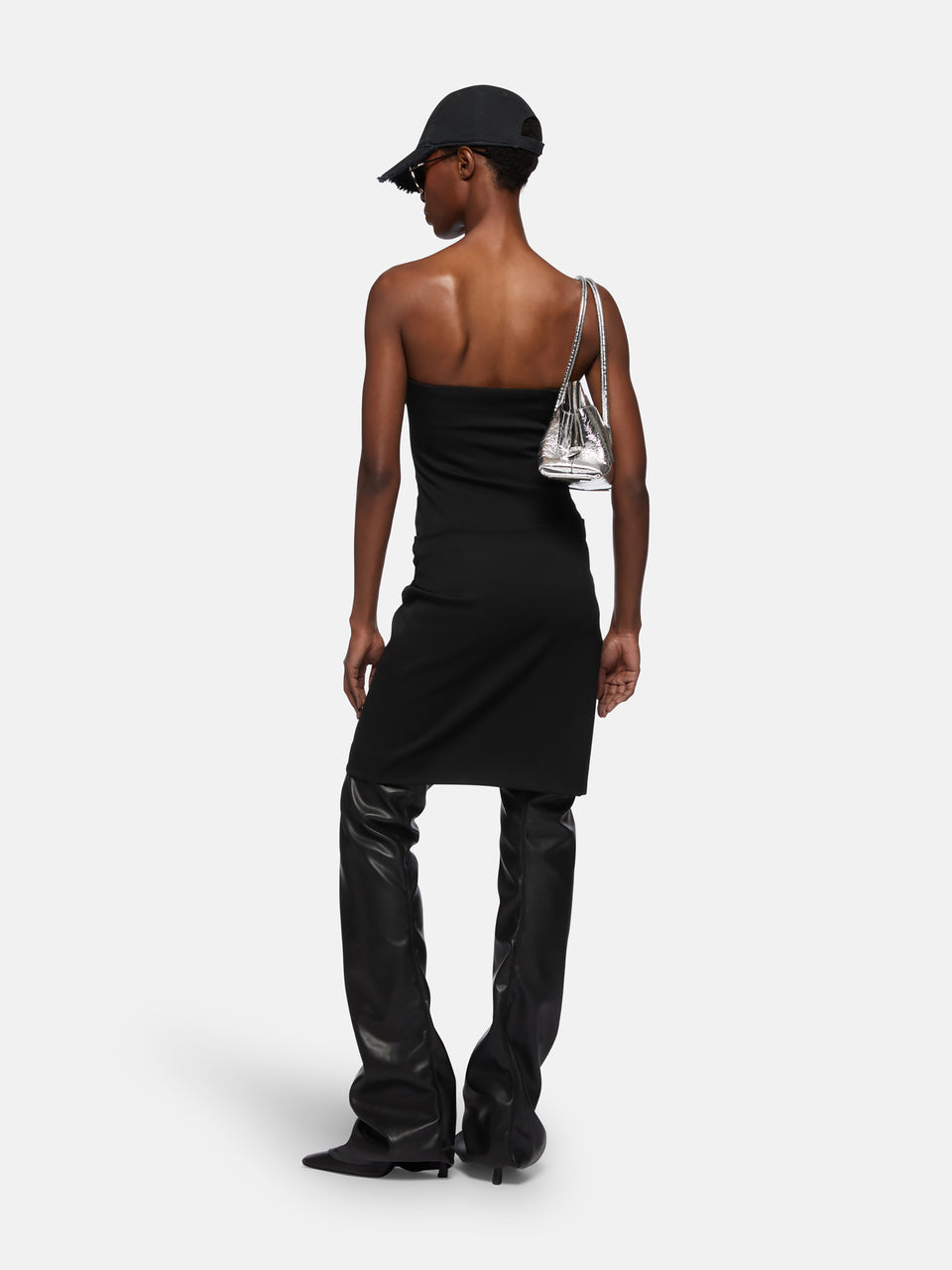 Black midi dress