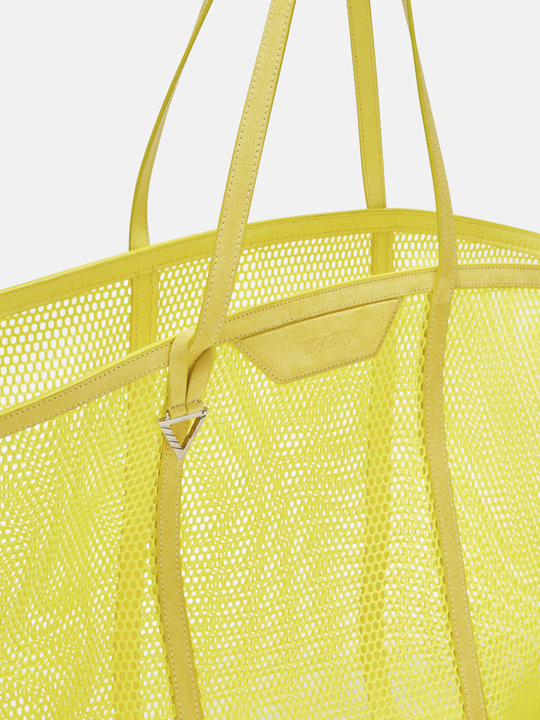 ''Via del Mare'' yellow tote bag