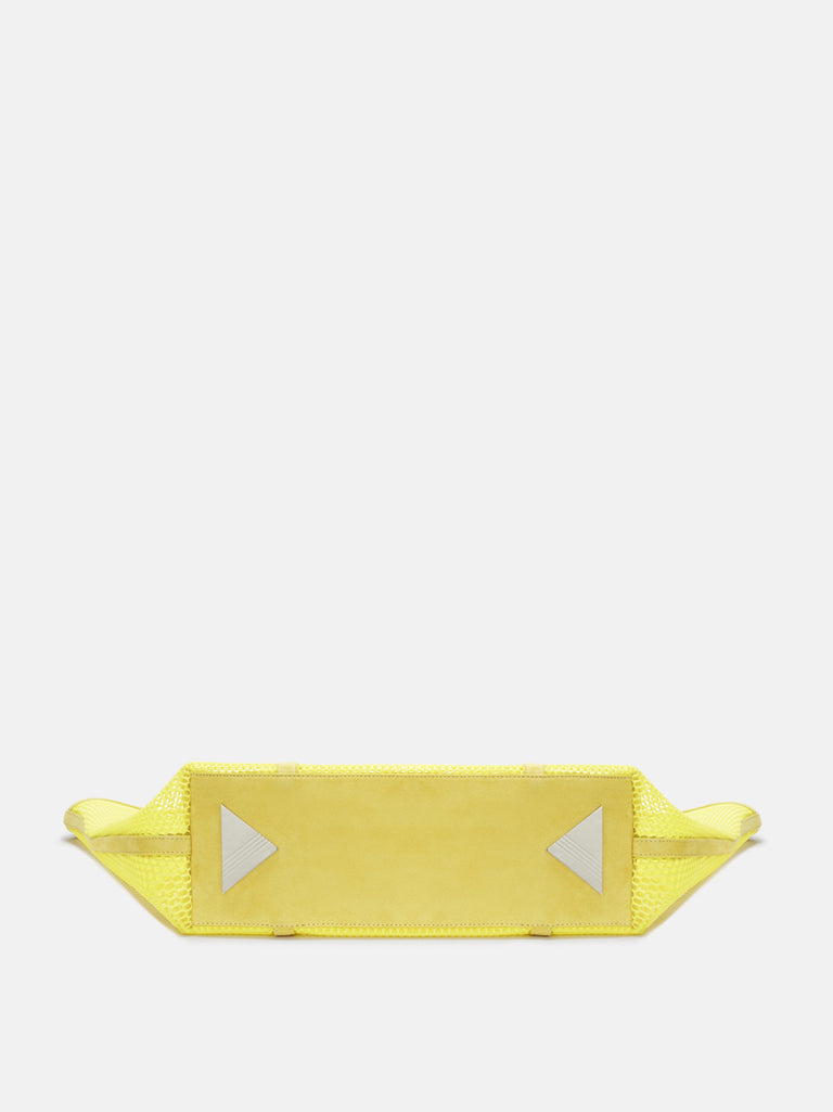 ''Via del Mare'' yellow tote bag