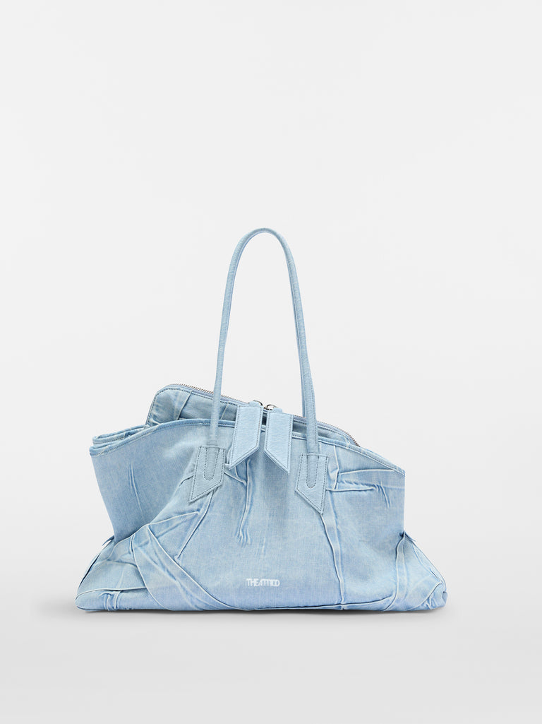 Top handle ''La Passeggiata Medium'' super washed blue