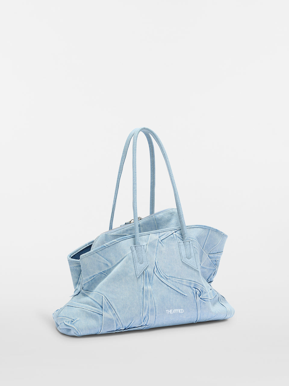 ''La Passeggiata Medium'' super washed blue top handle