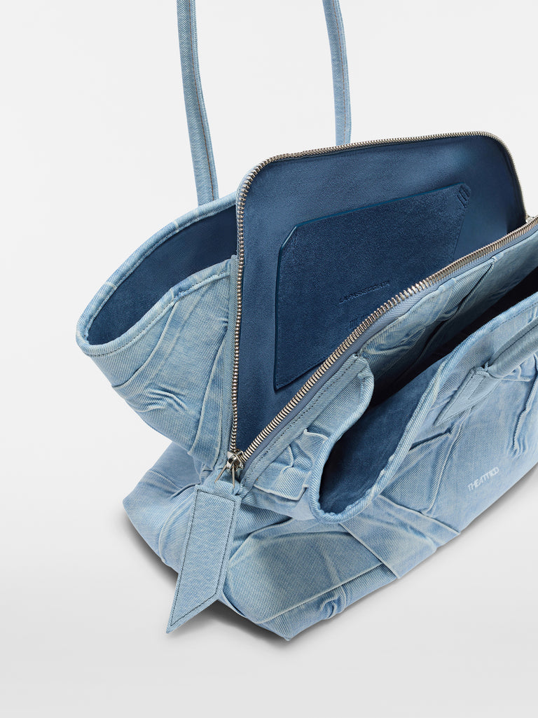 Top handle ''La Passeggiata Medium'' super washed blue