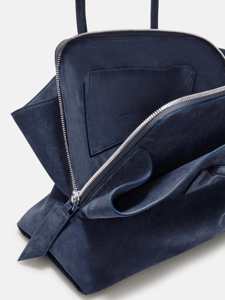 ''La Passeggiata Medium'' sapphire blue top handle