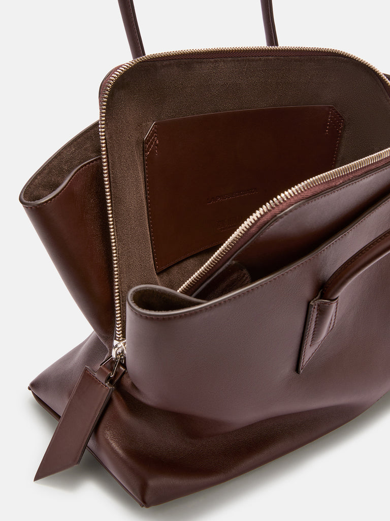 ''La Passeggiata Medium'' dark brown top handle