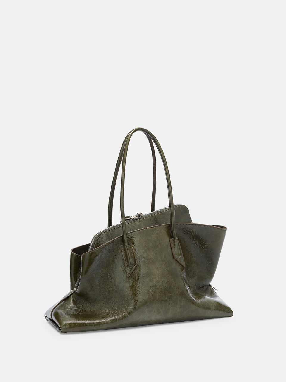 ''La Passeggiata Medium'' olive brown top handle