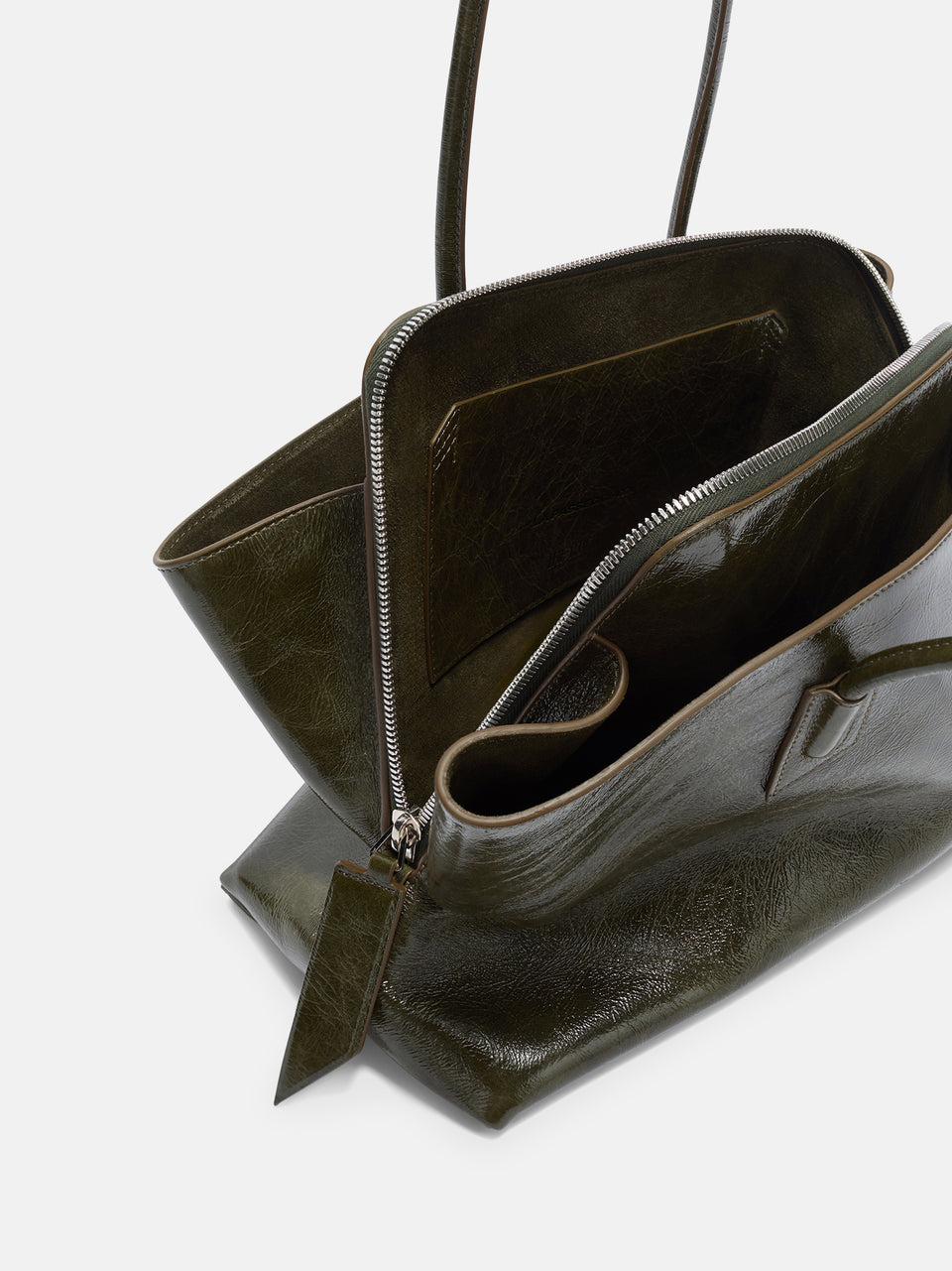 Top handle ''La Passeggiata Medium'' olive brown