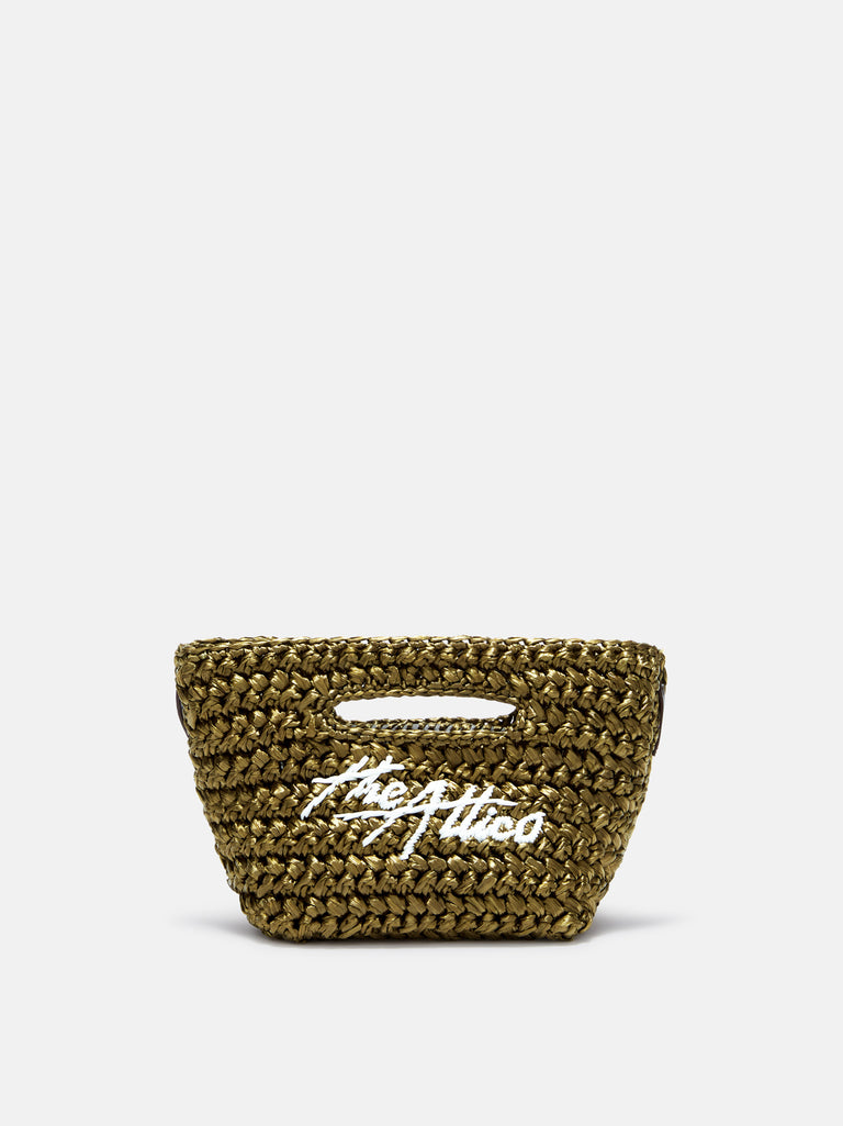 ''Via dei Giardini 15'' military green tote bag