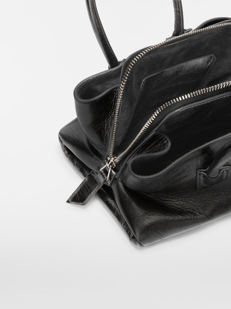 Top handle ''La Passeggiata Mini'' dark grey