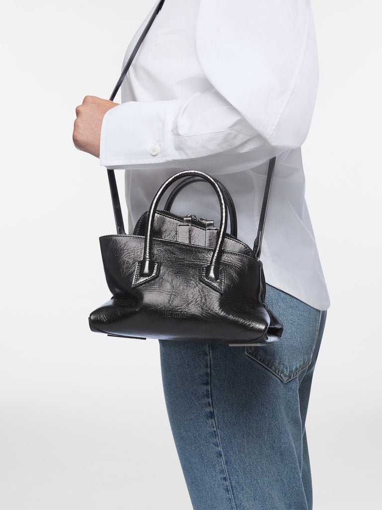 ''La Passeggiata Mini'' dark grey top handle
