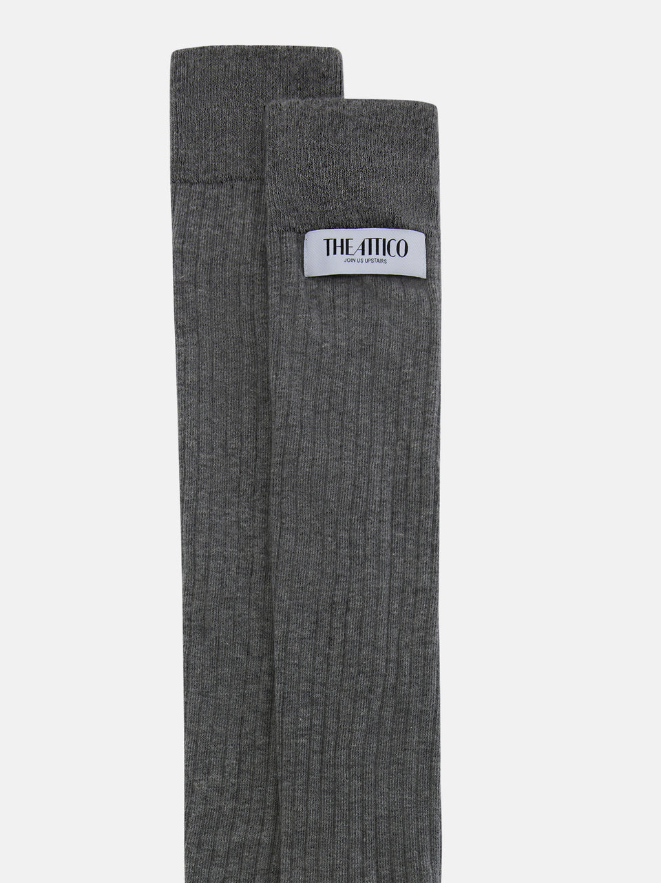 Melange grey long socks