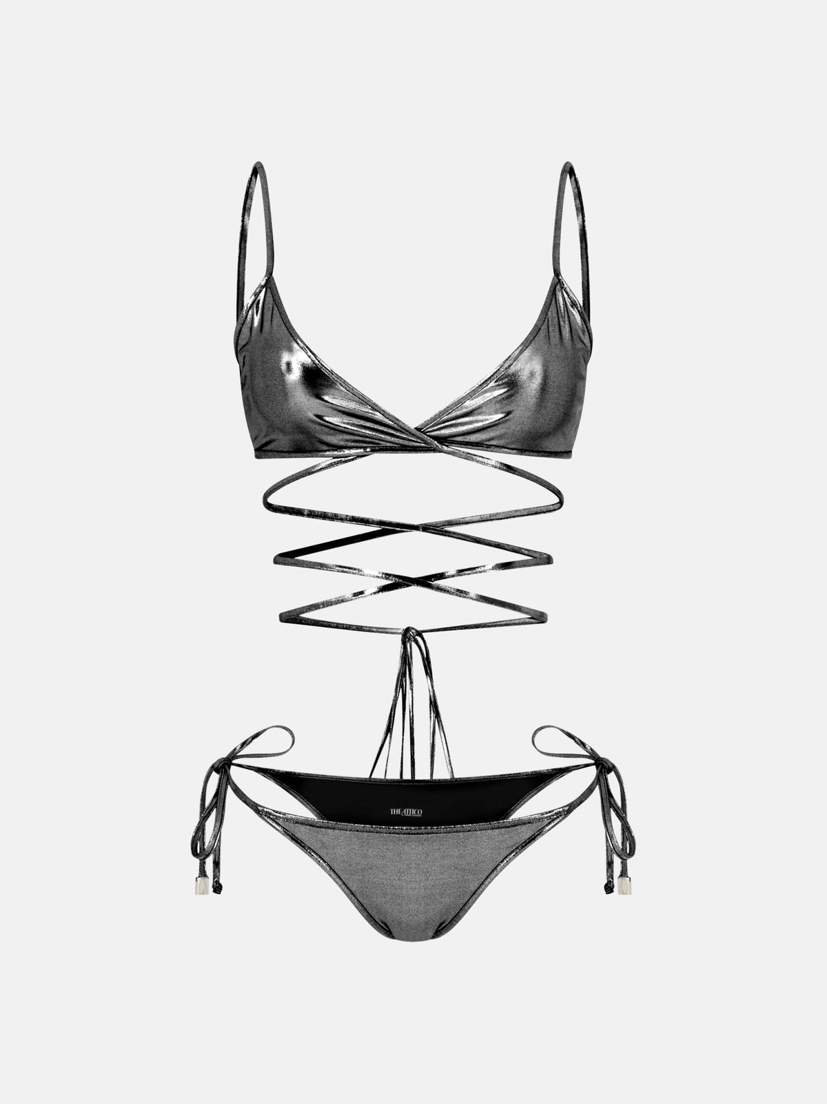 The Attico Dark silver bikini - M